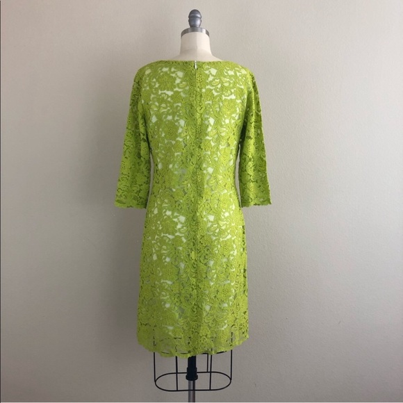 Boutique Green Lace Shift Dress - Picture 4 of 4